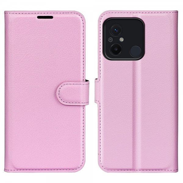 Xiaomi Redmi 12C Fodral Litchi Rosa