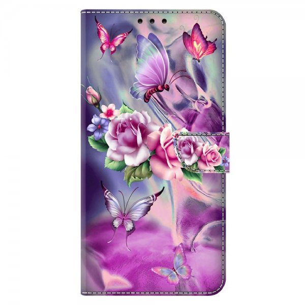 Xiaomi Redmi 12C Fodral Motiv Fjärilar och Blommor