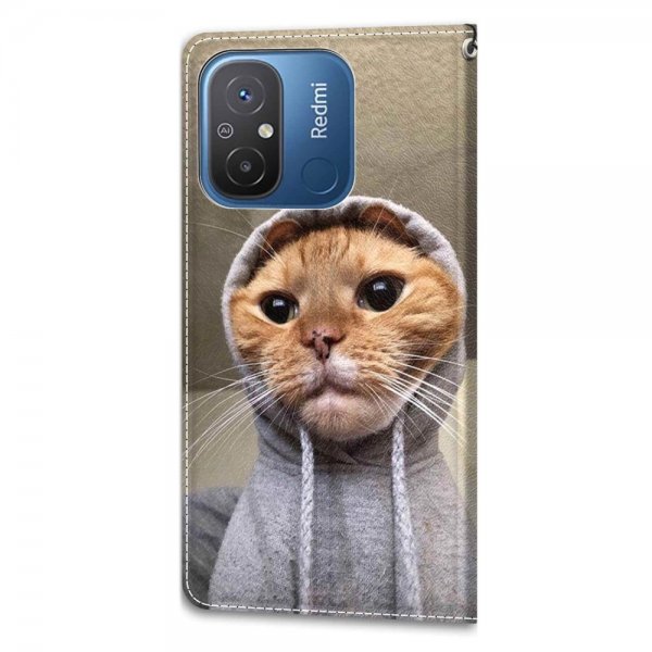 Xiaomi Redmi 12C Fodral Motiv Katt i Tröja