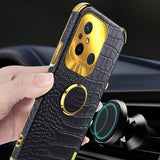 Xiaomi Redmi 12C Skal Krokodilmönster Finger Ring Grön