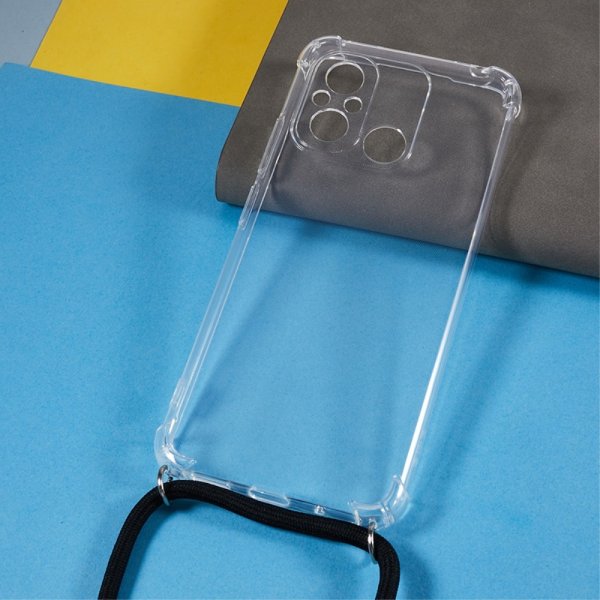 Xiaomi Redmi 12C Skal med Strap Transparent