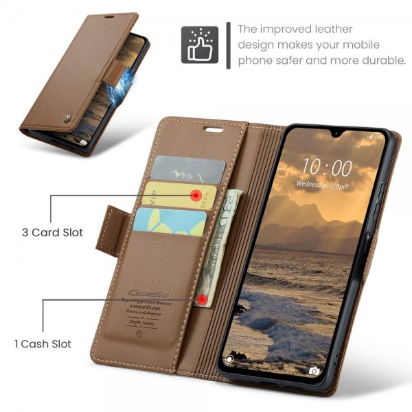CaseMe Xiaomi Redmi 14C Fodral 023 Series Brun