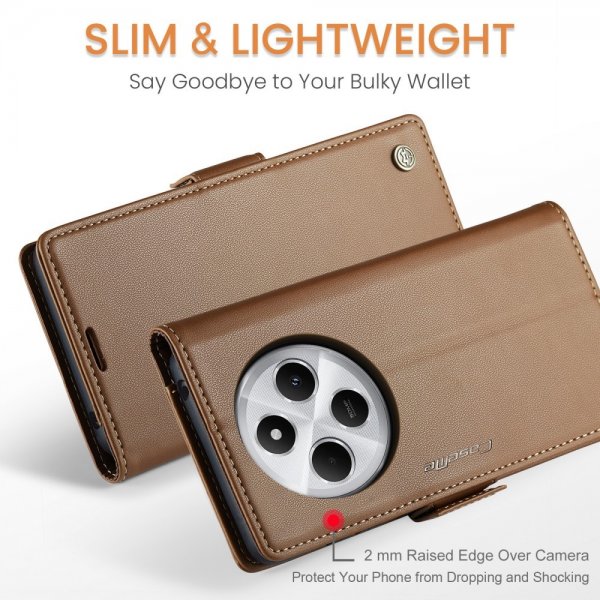 CaseMe Xiaomi Redmi 14C Fodral 023 Series Brun