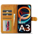 Lc.Imeeke Xiaomi Redmi A3 Fodral med Kortfack Stativfunktion Ljusbrun