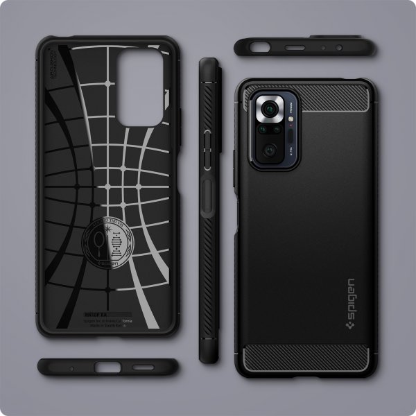Spigen Xiaomi Redmi Note 10 Pro Skal Rugged Armor Matte Black