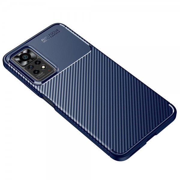 Xiaomi Redmi Note 11 Pro Skal Kolfibertextur Blå
