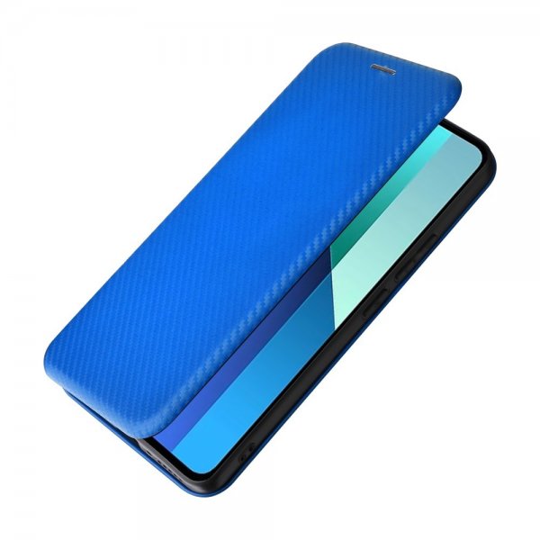 Xiaomi Redmi Note 13 4G Fodral Kolfibertextur Blå
