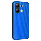 Xiaomi Redmi Note 13 4G Fodral Kolfibertextur Blå
