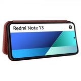 Xiaomi Redmi Note 13 4G Fodral Kolfibertextur Brun