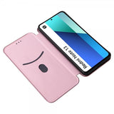 Xiaomi Redmi Note 13 4G Fodral Kolfibertextur Roseguld