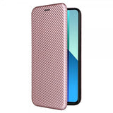 Xiaomi Redmi Note 13 4G Fodral Kolfibertextur Roseguld