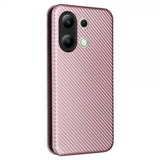 Xiaomi Redmi Note 13 4G Fodral Kolfibertextur Roseguld