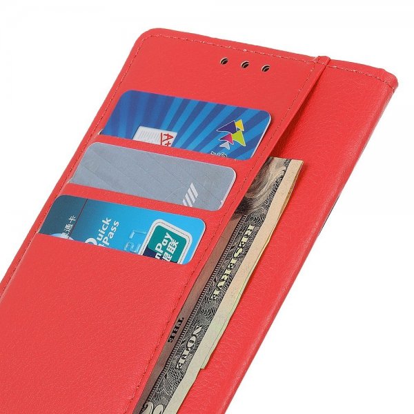 Xiaomi Redmi Note 13 4G Fodral Litchi Röd