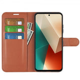 Xiaomi Redmi Note 13 5G Fodral Litchi Brun