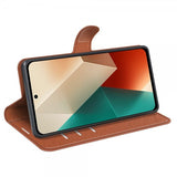 Xiaomi Redmi Note 13 5G Fodral Litchi Brun