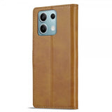 Lc.Imeeke Xiaomi Redmi Note 13 5G Fodral med Kortfack Stativfunktion Ljusbrun