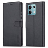 Lc.Imeeke Xiaomi Redmi Note 13 5G Fodral med Kortfack Stativfunktion Svart