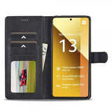 Lc.Imeeke Xiaomi Redmi Note 13 5G Fodral med Kortfack Stativfunktion Svart