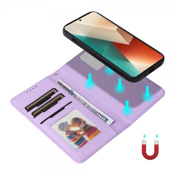 Betopnice Xiaomi Redmi Note 13 5G Fodral med Löstagbart Skal 005 Lila