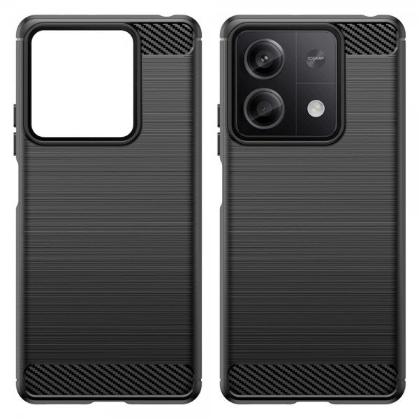 Xiaomi Redmi Note 13 5G Skal Borstad Kolfibertextur Svart