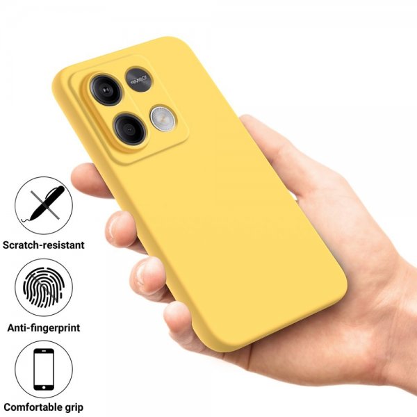 Xiaomi Redmi Note 13 5G Skal med Strap Silikon Gul