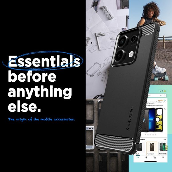Spigen Xiaomi Redmi Note 13 Pro 5G Skal Rugged Armor Matte Black
