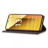 Lc.Imeeke Xiaomi Redmi Note 13 Pro 5G Fodral med Kortfack Stativfunktion Brun