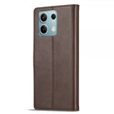 Lc.Imeeke Xiaomi Redmi Note 13 Pro 5G Fodral med Kortfack Stativfunktion Brun