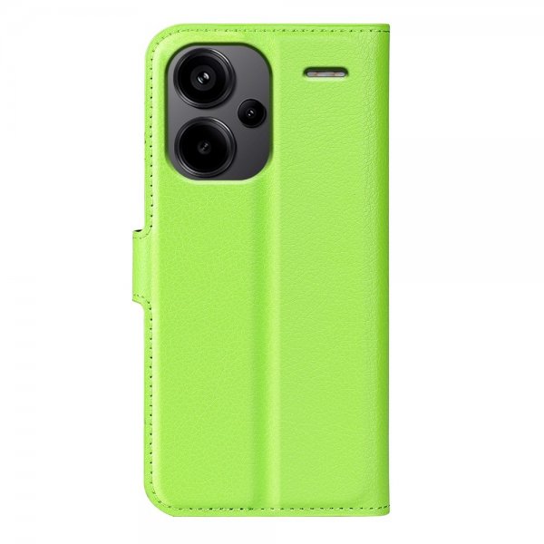 Xiaomi Redmi Note 13 Pro Plus 5G Fodral Litchi Grön