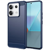 Xiaomi Redmi Note 13 Pro 5G Skal Borstad Kolfibertextur Blå