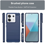 Xiaomi Redmi Note 13 Pro 5G Skal Borstad Kolfibertextur Blå