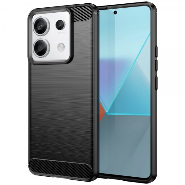 Xiaomi Redmi Note 13 Pro 5G Skal Borstad Kolfibertextur Svart