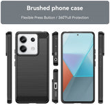 Xiaomi Redmi Note 13 Pro 5G Skal Borstad Kolfibertextur Svart