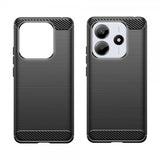 Xiaomi Redmi Note 14 5G Skal Borstad Kolfibertextur Svart