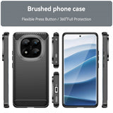 Xiaomi Redmi Note 14 Pro Plus 5G Skal Borstad Kolfibertextur Svart