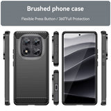 Xiaomi Redmi Note 14 Pro 5G Skal Borstad Kolfibertextur Svart